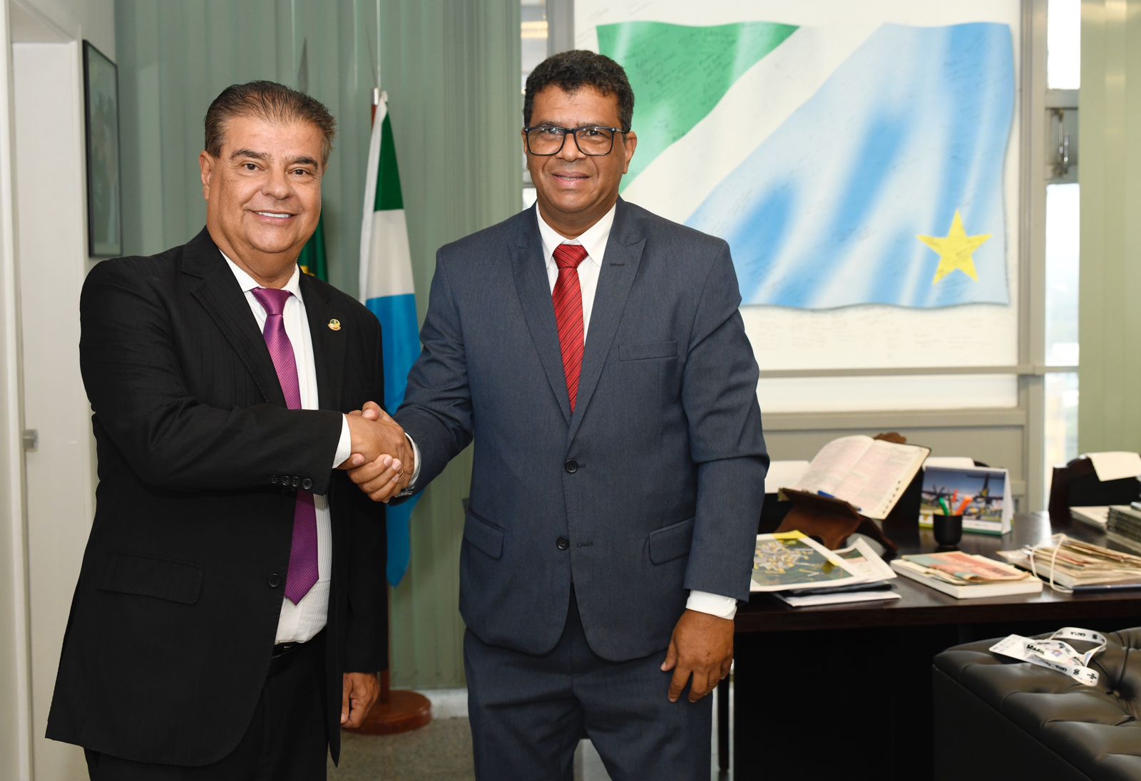 Jaime se reúne com os senadores Nelsinho Trad e Tereza Cristina