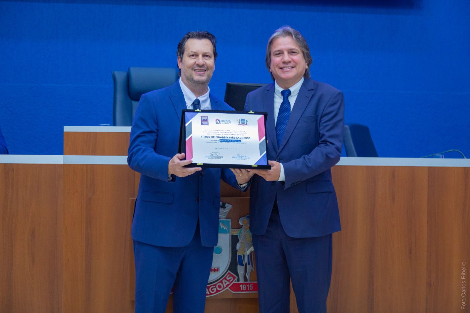 Deputado Caravina é homenageado com título de Cidadão Três-Lagoense