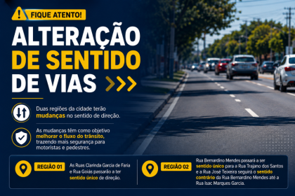 ALTERAÇÃO NO TRÂNSITO – Prefeitura iniciará mudanças no sentido de circulação de quatro vias em Três Lagoas