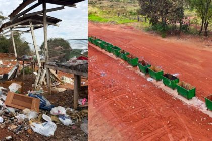 Prefeitura moderniza sistema de descarte de resíduos com instalação de 12 contêineres e apresenta solução para problema antigo na região da BR-158