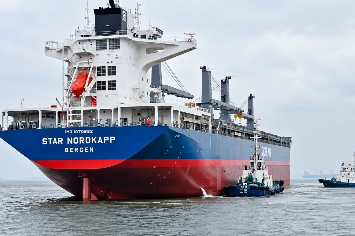 Navio Star Nordkapp embarca 77,2 mil toneladas e bate recorde de carregamento de celulose da Suzano em Santos (SP)